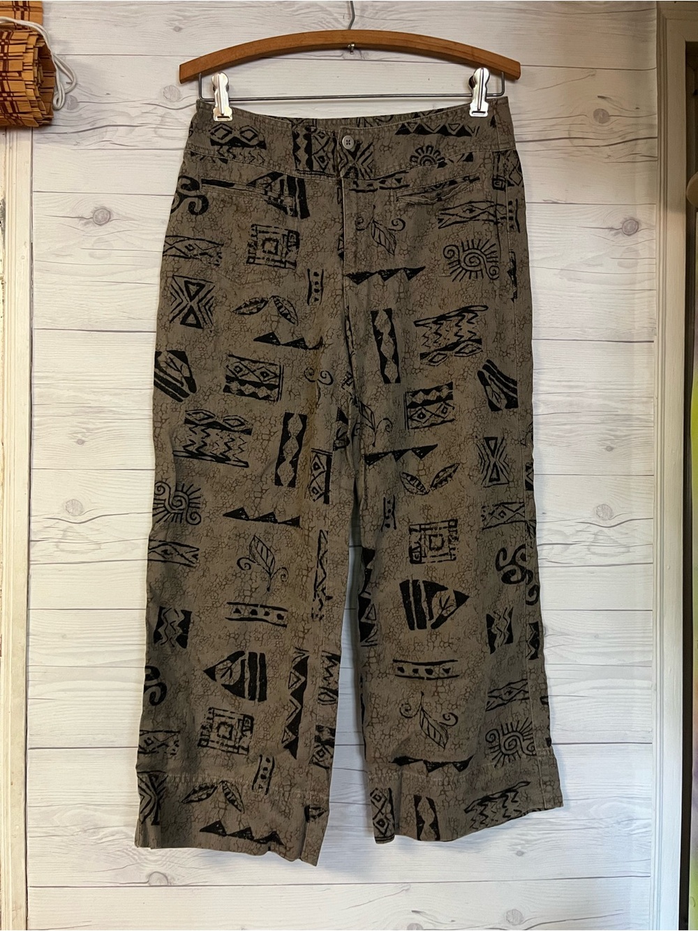 Vtg Chico’s Design Linen Cotton Crop Pants Size 0.5 / 6 / Small
